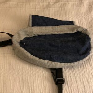 Double Jean Saddle bags with zipper and adjustable straps for dogs